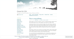 Desktop Screenshot of greenforlife.wordpress.com