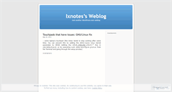 Desktop Screenshot of ixnotes.wordpress.com