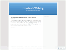 Tablet Screenshot of ixnotes.wordpress.com