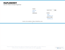 Tablet Screenshot of mapleberry.wordpress.com
