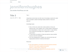 Tablet Screenshot of jennifernhughes.wordpress.com