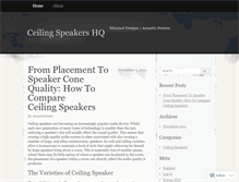 Tablet Screenshot of ceilingspeakershq.wordpress.com