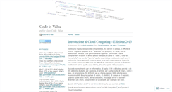 Desktop Screenshot of codeisvalue.wordpress.com