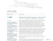Tablet Screenshot of codeisvalue.wordpress.com