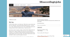 Desktop Screenshot of lifeaccordingtojohn.wordpress.com