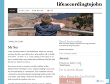 Tablet Screenshot of lifeaccordingtojohn.wordpress.com