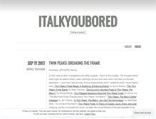 Tablet Screenshot of italkyoubored.wordpress.com