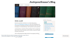 Desktop Screenshot of justepourfemme.wordpress.com