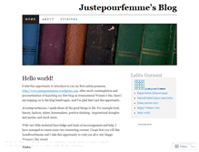 Tablet Screenshot of justepourfemme.wordpress.com