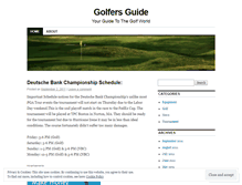 Tablet Screenshot of golfersguide.wordpress.com
