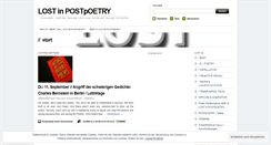 Desktop Screenshot of lostinpostpoetry.wordpress.com