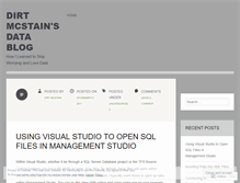 Tablet Screenshot of dirtmcstain.wordpress.com