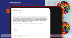 Desktop Screenshot of blondetwins.wordpress.com