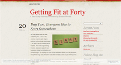 Desktop Screenshot of gettingfitatforty.wordpress.com