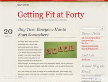 Tablet Screenshot of gettingfitatforty.wordpress.com