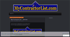 Desktop Screenshot of mycontractorlist.wordpress.com