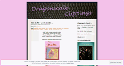 Desktop Screenshot of dragonscaleclippings.wordpress.com
