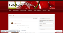 Desktop Screenshot of fruitfulfasting.wordpress.com