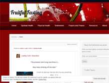 Tablet Screenshot of fruitfulfasting.wordpress.com