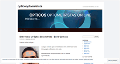 Desktop Screenshot of opticooptometrista.wordpress.com