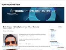 Tablet Screenshot of opticooptometrista.wordpress.com