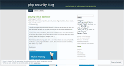 Desktop Screenshot of phpsecurity.wordpress.com