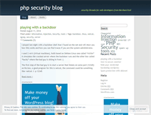 Tablet Screenshot of phpsecurity.wordpress.com