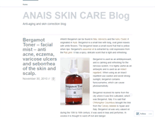 Tablet Screenshot of anaisskincare.wordpress.com