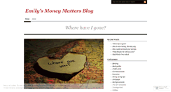 Desktop Screenshot of emilysmoneymattersblog.wordpress.com