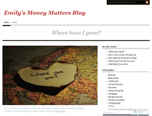 Tablet Screenshot of emilysmoneymattersblog.wordpress.com