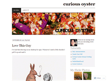 Tablet Screenshot of curiousoyster.wordpress.com