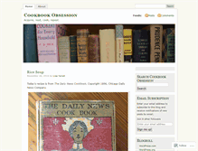 Tablet Screenshot of cookbookobsession.wordpress.com