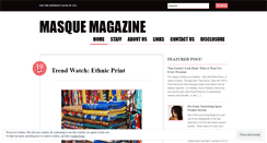 Desktop Screenshot of masquemagazine.wordpress.com