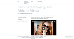 Desktop Screenshot of eliminatepovertyaidsinafrica.wordpress.com