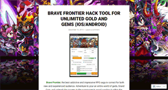 Desktop Screenshot of bravefrontierhackupdate.wordpress.com