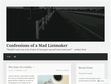 Tablet Screenshot of confessionsofamadlistmaker.wordpress.com