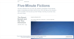 Desktop Screenshot of fiveminutefictions.wordpress.com