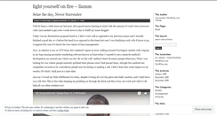 Desktop Screenshot of lightyourselfonfire.wordpress.com