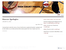 Tablet Screenshot of highcourtpress.wordpress.com