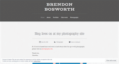 Desktop Screenshot of brendonbosworth.wordpress.com