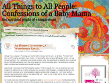 Tablet Screenshot of confessionsofababymama.wordpress.com