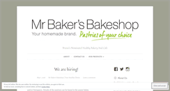 Desktop Screenshot of mrbakersbakeshop.wordpress.com