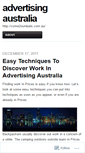 Mobile Screenshot of advertisingaustralia.wordpress.com