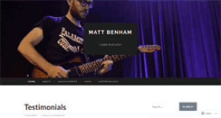 Desktop Screenshot of mattbenham.wordpress.com