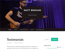 Tablet Screenshot of mattbenham.wordpress.com
