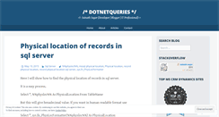 Desktop Screenshot of dotnetqueries.wordpress.com