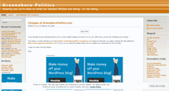 Desktop Screenshot of greensboropolitics.wordpress.com