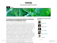 Tablet Screenshot of haslab.wordpress.com