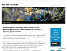 Tablet Screenshot of kaythescientist.wordpress.com