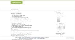 Desktop Screenshot of mysexlifestats.wordpress.com